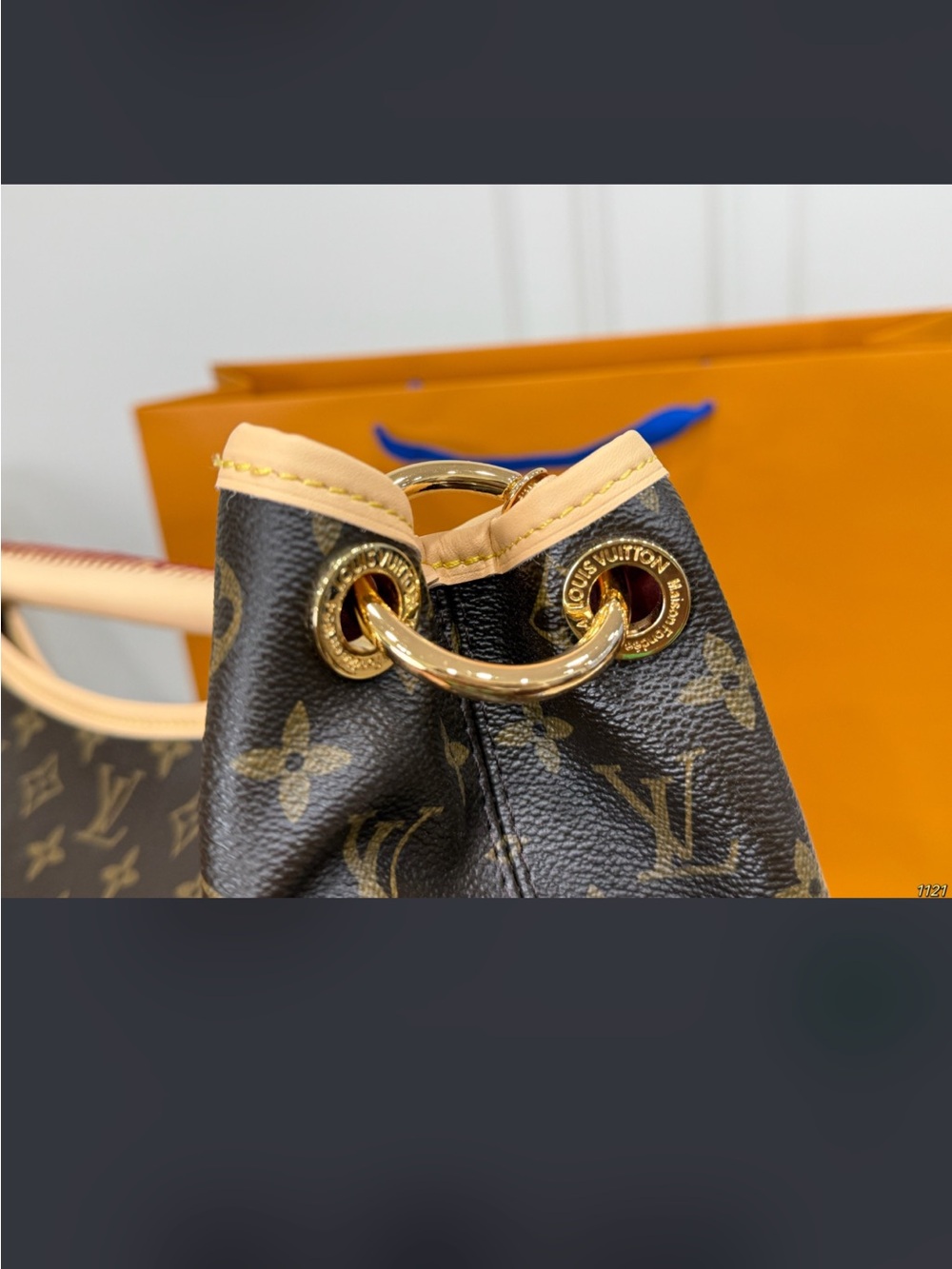 Monogram Canvas Hobo Bag in Brown and Natural Vachetta - Picture 2 of 6